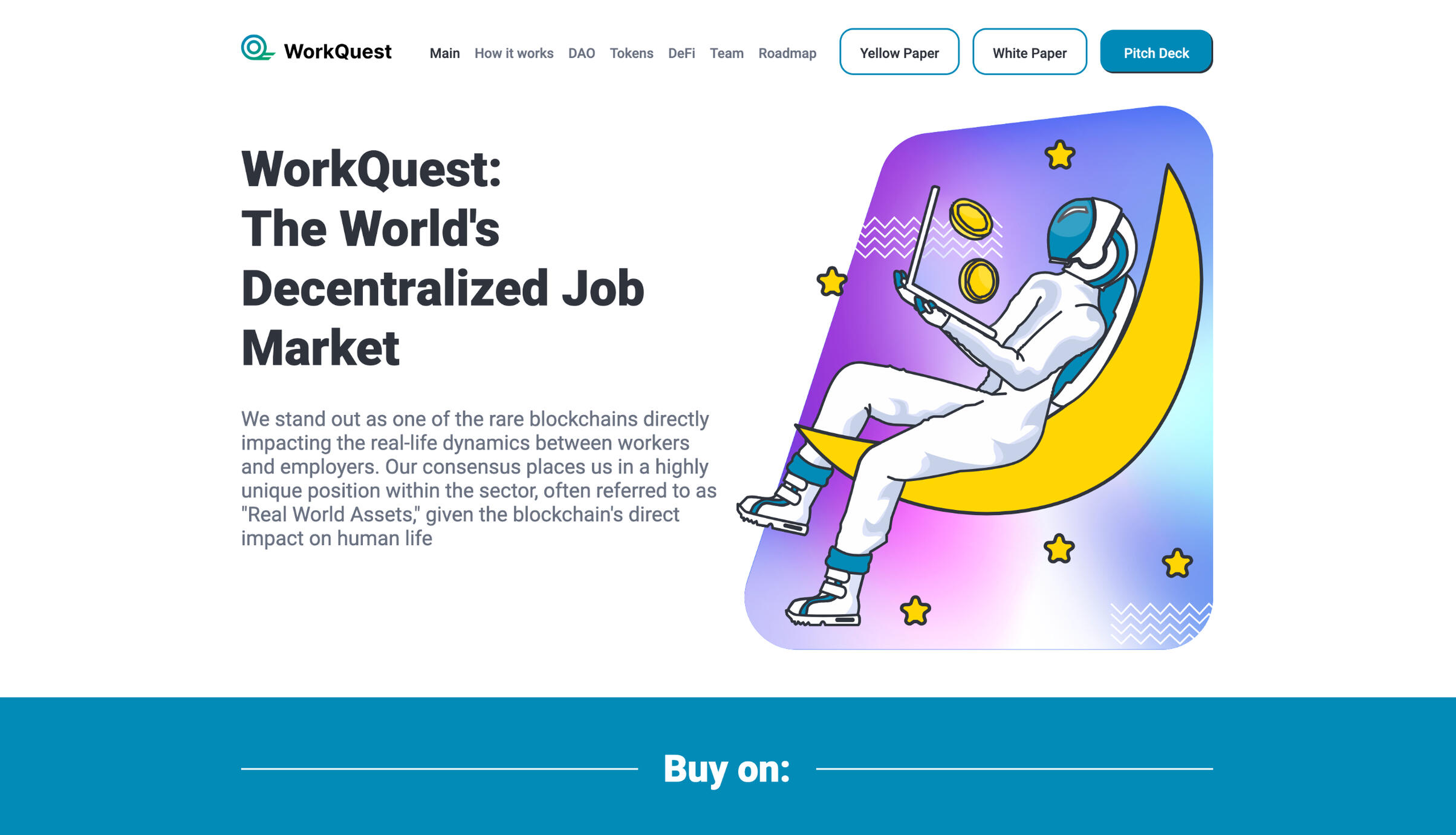 WorkQuest — Blockchain job marketplace with escrow + CEX listings